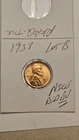 wheat penny 1937 LINCOLN CENT GREAT RED BU 1937-P NICE UNC RED LUSTER LOT #B