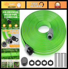 Heavy Duty 50FT Soaker Hose - Flat Garden Irrigation Hose with Stakes, Flexible