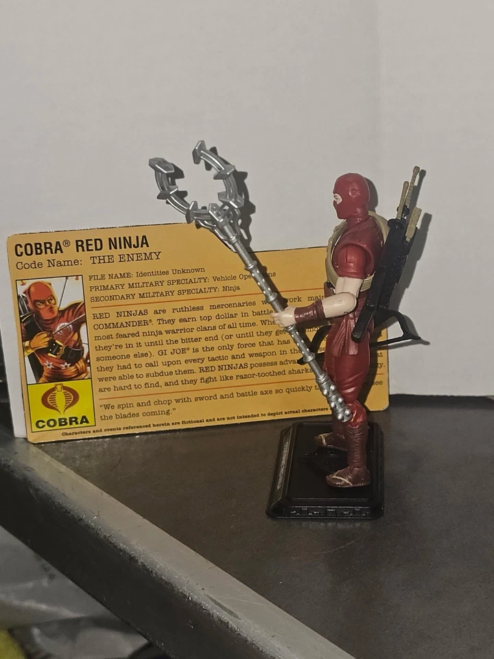 Figura suelta GI Joe 25 aniversario Red Ninja 4 pulgadas Cobra 2008 multipack marrón Foto 4 de 4