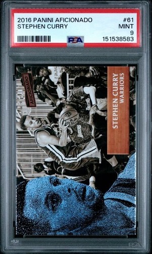 2016 PANINI AFICIONADO #61 STEPHEN CURRY PSA 9