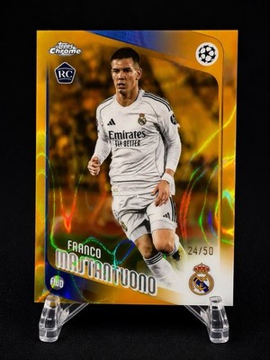 2025-26 Topps UCC Flagship Franco Mastantuono RC Gold Lava Refractor 24/50 SSP