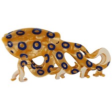 Blue Ringed Octopus Hair Clip Acetate Fun Animal Claw Clip Ocean Thick Hair