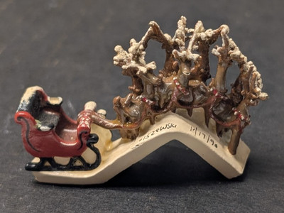 Olszewski Goebel Miniature The Night Before Christmas Reindeer 691-P Hand Signed