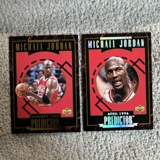 Michael Jordan Upper Deck Predictor Player of the Month Jan & Apr 1996 Cards