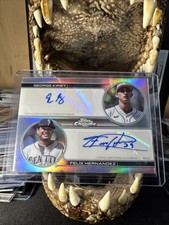 2022 TOPPS CHROME DUAL AUTO'S GEORGE KIRBY & FELIX HERNANDEZ 1/20. MARINERS