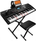 61 Key Portable Electronic Keyboard Piano with Lighted Full Size Keys LCD