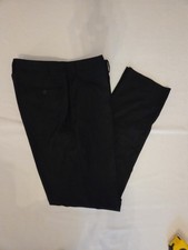 Calvin Klein Black Dress Pants 38W 34L Slim Fit Flat Front Twill Straight 1126 