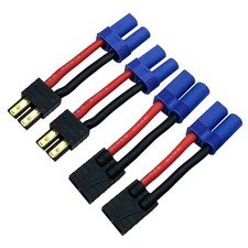 2 Pairs RC LiPo Battery Adapter Plug to EC5 Male Female ESC Charger