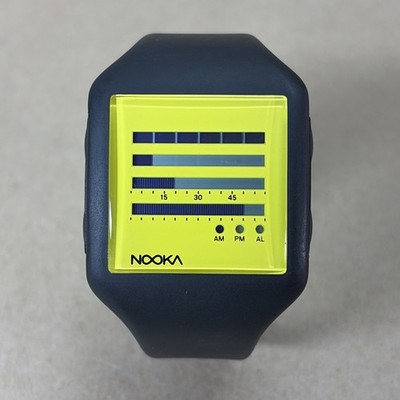 Nooka Mindstyle ZUB20 Binary Digital Watch Square Alarm Tested Works