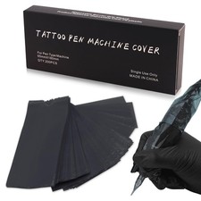 Large Tattoo Pen Covers - Rayyl 200pcs Machine Black-200pcs, Black