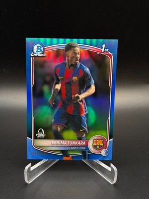 2025-26 Topps Chrome UEFA UCC EBRIMA TUNKARA Bowman 1st RC Blue Refractor /150
