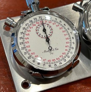 Dash Mount/made in USA /Twin Vintage Swiss Marcel & Cie Stopwatches /Rallyequip.