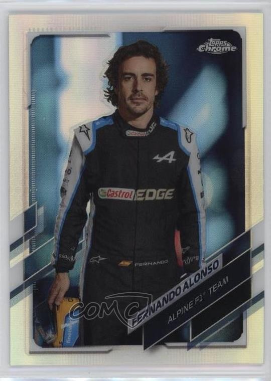 2021 Topps Chrome Formula 1 F1 Racers Refractor Fernando Alonso #9 0n64