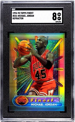 1994-95 Topps Finest Refractor #331 Michael Jordan Chicago Bulls HOF SGC 8