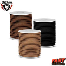 3 Rolls Flat Leather String Cord Suede Ribbon for Jewelry Faux Leather Strips