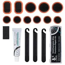6 Pack Bike Tyre Repair Kit with Patches and Levers for Road and MTB