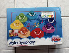 Vintage TOMY Water Symphony Dolphins Bath Toy Multicolor Plastic Toddler NIB