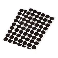 21mm Dia PVC Self Adhesive Screw Hole Cover Stickers Black Line 6 Sheet/324pcs