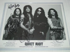 Quiet Riot Band Signed 8x10 Photo DuBrow RIP Banali RIP Full PSA/DNA Authentic.