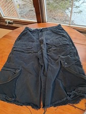 Vintage Mac Gear Shorts Mens 30  Baggy Loose Streetwear Skater Rave Blue Tripp