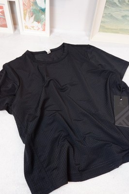 Mesh Kurzarm Schwarz T-Shirt Aktiv Urlaub Laufen Schwimmen Oberteil UK14 Kyodan