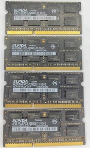 16GB 4x 4GB ELPIDA PC3-12800s DDR3-1600 1,5V Laptop RAM Speichermodule