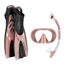 CRESSI Lightweight Explorer Mask, Snorkel  Fins Set, Color and Size Options