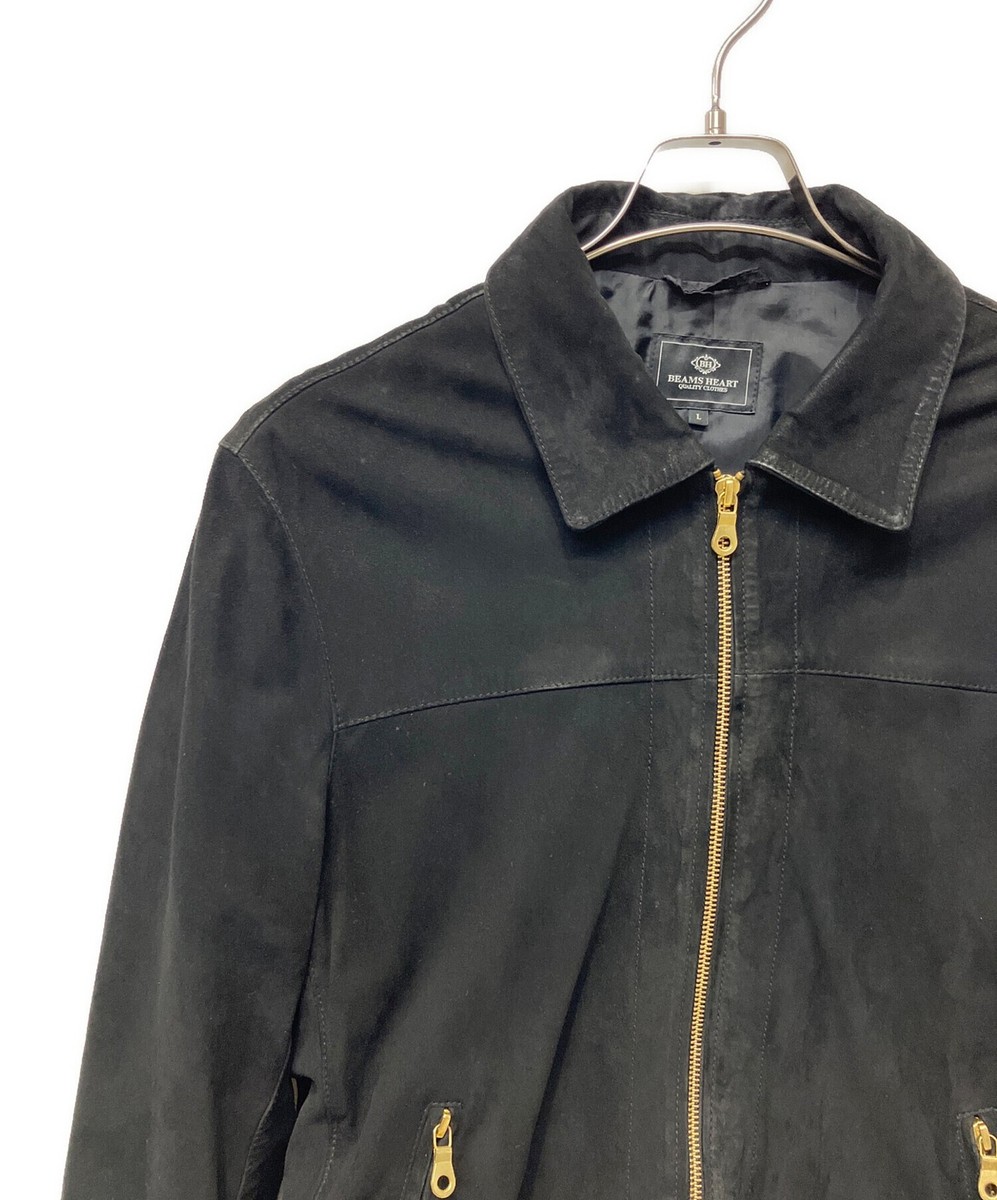 BEAMS HEART Leather rider jacket Size: L Black Men 41-18-0040-819