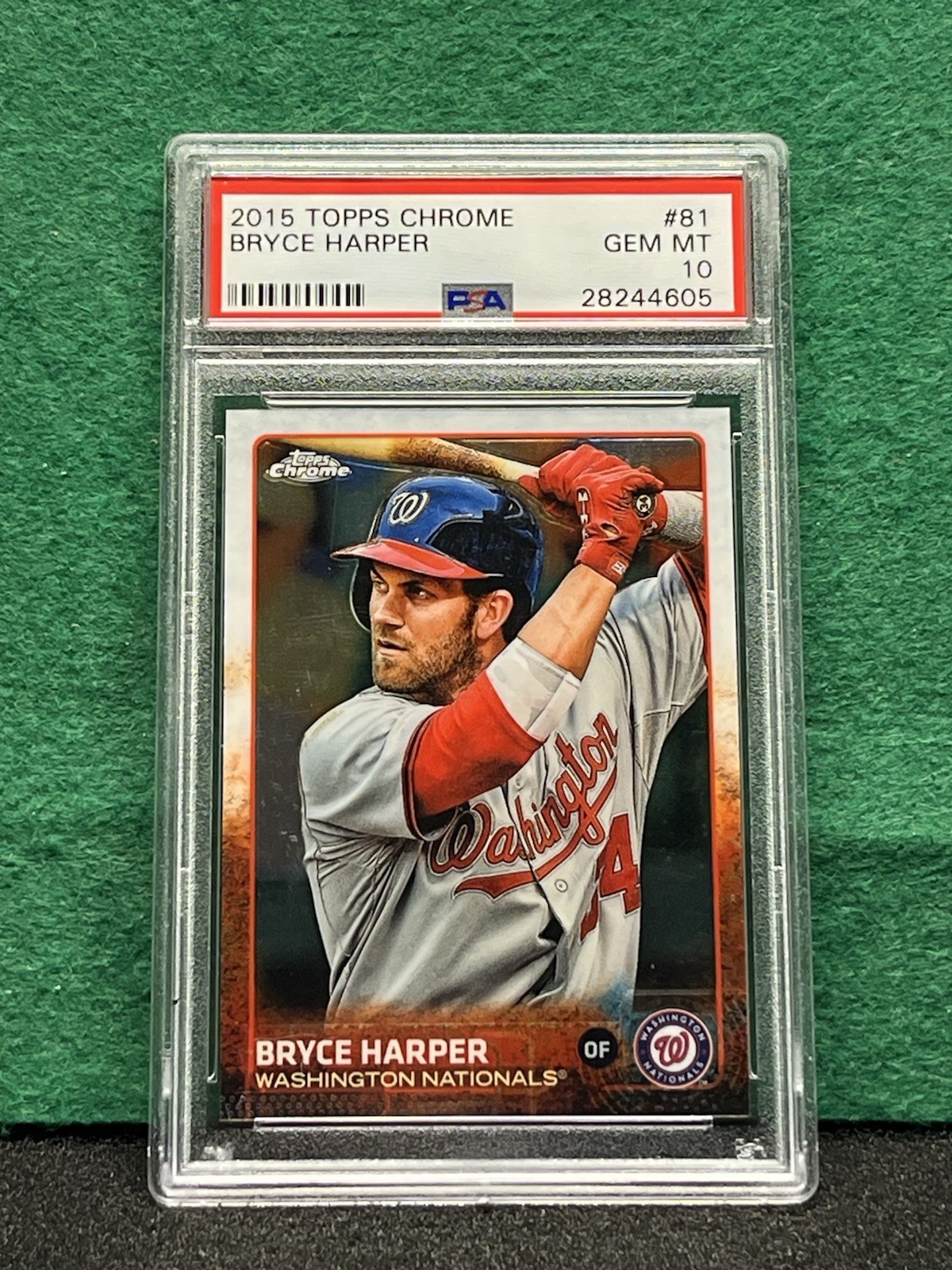 2015 Topps Chrome - Bryce Harper #81 PSA 10 Gem Mint view 1