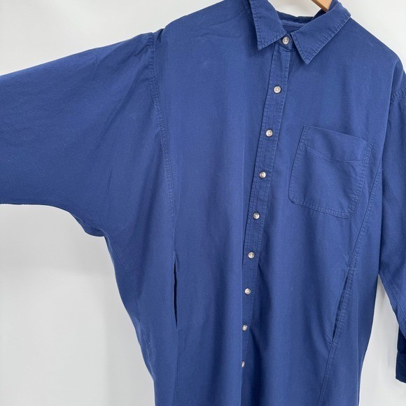 Universal Thread Navy Blue Knee Length Shirt Dres… - image 5