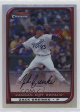 2008 Bowman Chrome Refractor Zack Greinke #141 fo7