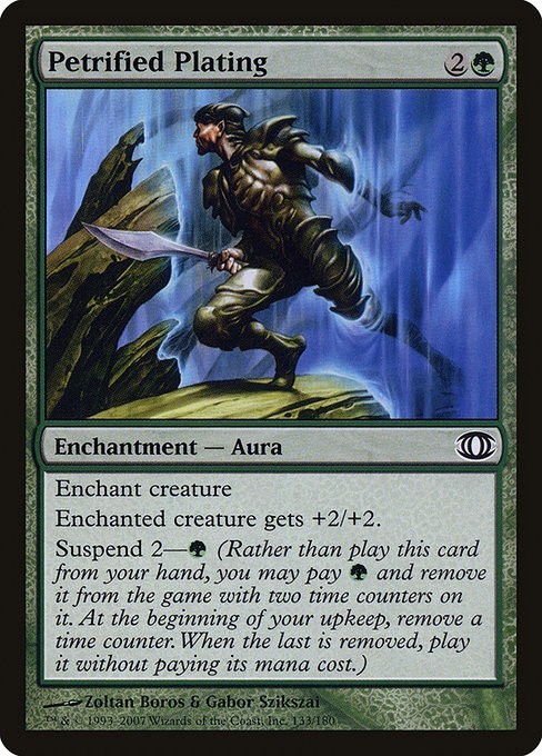 Petrified Plating 4x FOIL FUT MTG Future Sight Common NM+ green