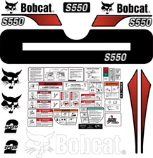 Fits Bobcat S550 Decal Kit Skid Steer / safety decals 3M VINYL / FREE SHIPPING