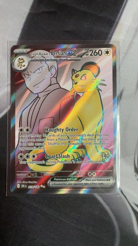 Team Rocket's Persian ex 219/182 Ultra Rare Destined Rivals Pokemon Holo NM