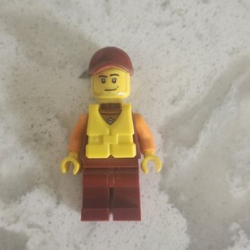 LEGO - Minifigure Rescue Coast Guard City Lifeguard! MAROON! Set 60163 - cty081