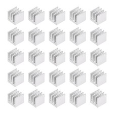 Electronics Cooler Heatsink for MOS GPU IC Chip Silver 10 x 10 x 10 mm 25pcs