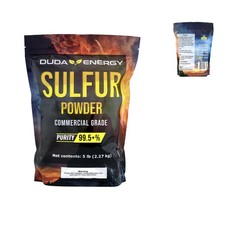 99.5 Pure Sulfur Powder - 5 lb Resealable Bag for Effective Soil pH Control