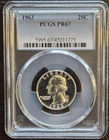 1963 PCGS Proof Washington Quarter PR67