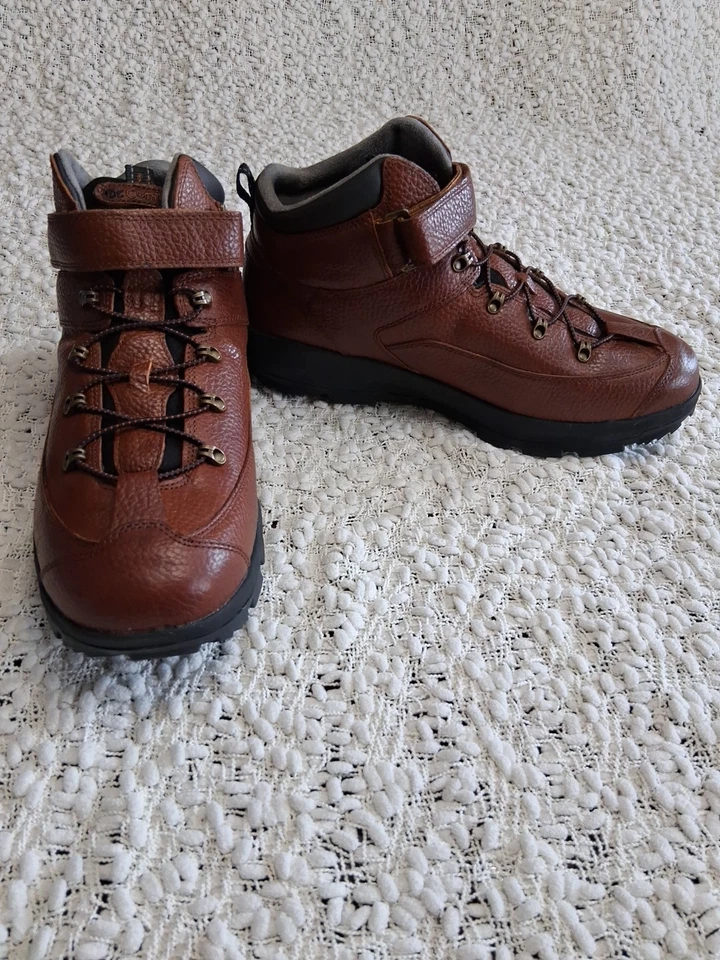 Botas terapéuticas Dr Comfort 9429 para hombre talla 14 XW cuero marrón castaño nuevas Foto 2 de 4