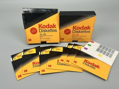 Kodak 5 1/4'' Floppy Diskettes 1985 1S-2D 2S-2D Double Density 48 TPI - Lot of 15