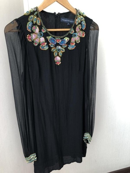 Women French Connection Dress Black 36 / S / 44 #8MVQ