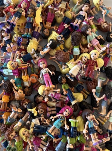 Lego 100 x Amigos Minifigura Paquete JobLot, Niños, Hombres, Emma, Olivia, Andrea Etc