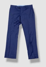 Tommy Hilfiger Men's Blue Wool Blend Modern-Fit Suit Separate Pants Size 36W/30L