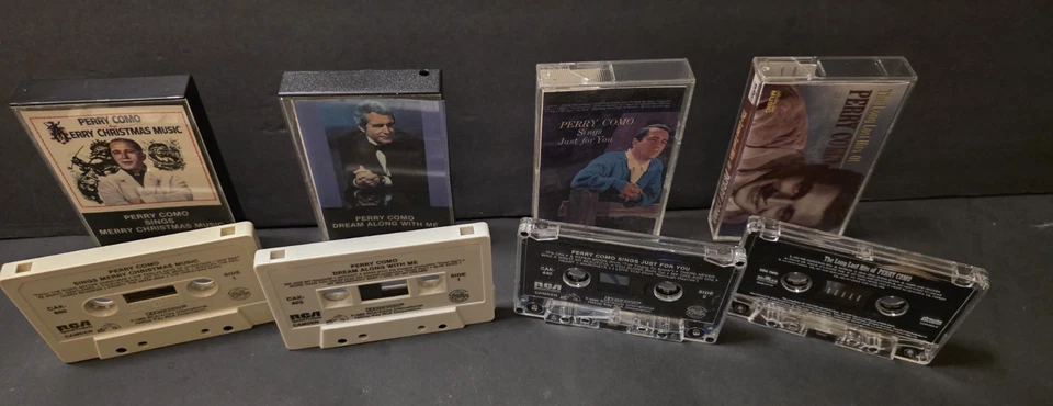 Lot Of 4 Perry Como Cassettes.  Vintage. Christmas. Lost Hits. Etc Foto 4 de 4