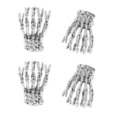 2 Pairs/4Pcs Gothic Skeleton Hand Hair Clip for Halloween Secure & Stylish Sh...