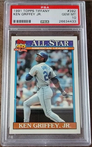 1991 TOPPS TIFFANY #392 KEN GRIFFEY JR. PSA 10 POP 100