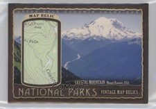 2018 Goodwin Champions National Parks Vintage Map Relics 59/99 Mount Rainier 9js