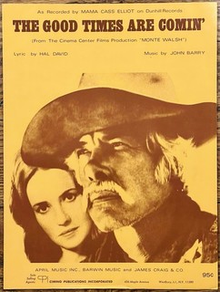 1970 WESTERN film MONTE WALSH sheet music JOHN BARRY Jeanne Moreau / Lee Marvin