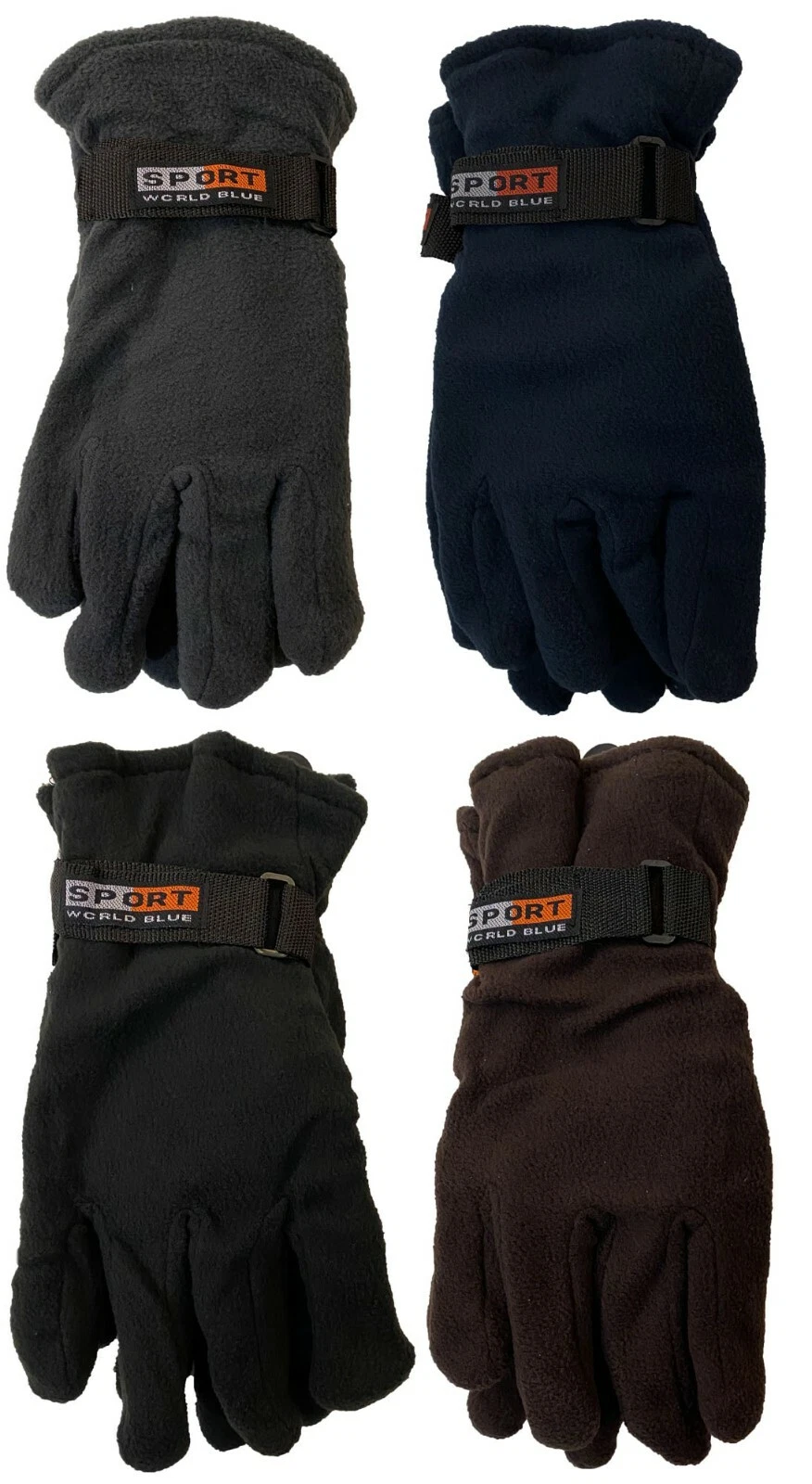 WHOLESALE LOT 12 Pairs Outdoor Sports Winter Fleece Thermal Insulation Gloves