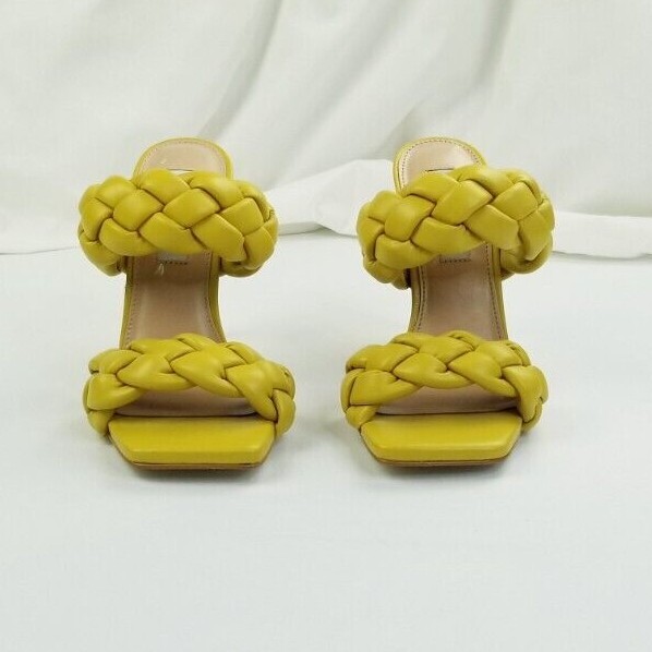 【STEVE MADDEN】KENLEY サンダル スクエアトゥ カバードヒール Steve Madden 7M KENLEY Citron Yellow Open Square Toe Mule